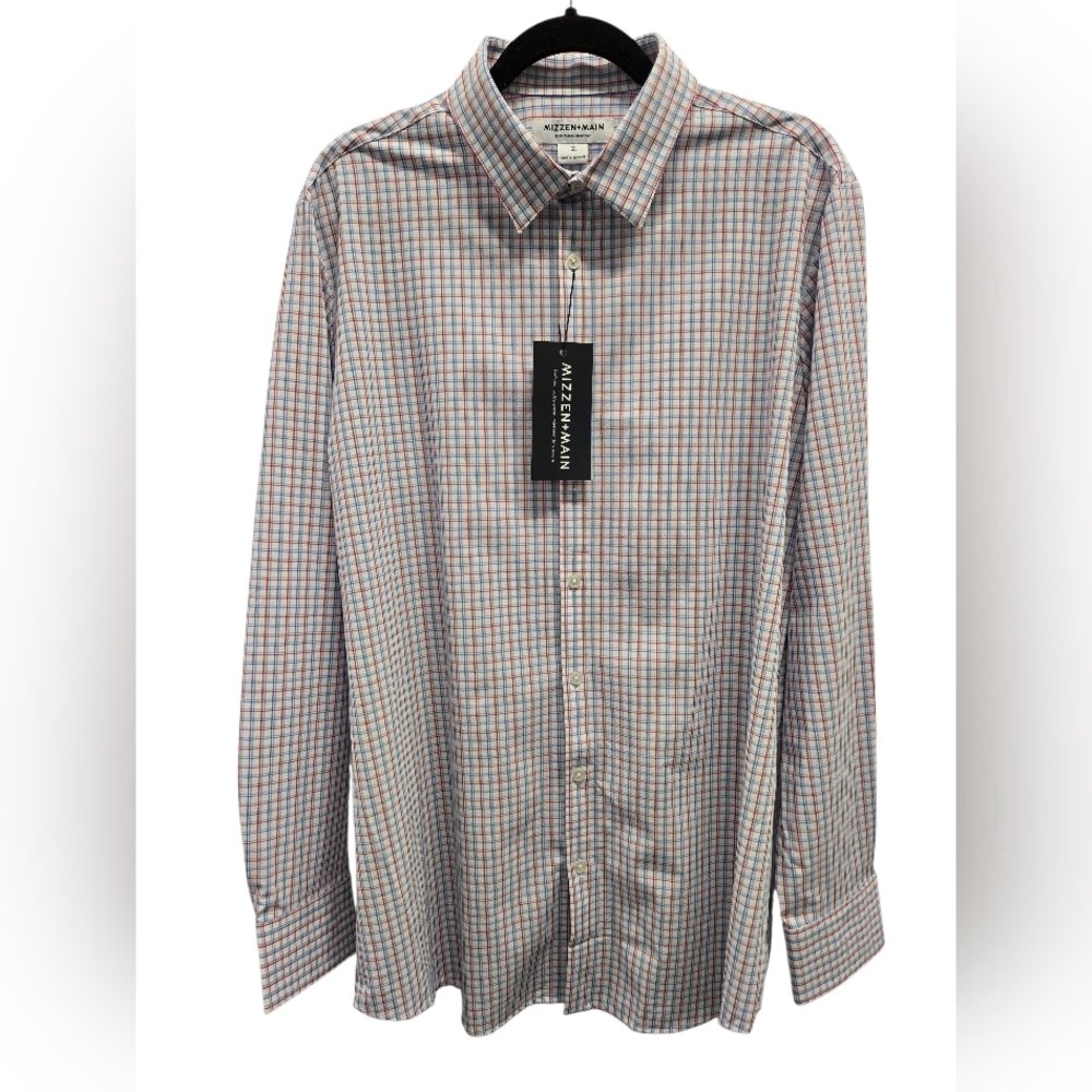 Mizzen + Main Leeward Light Pastel Red  Shirt NWT SZ XL